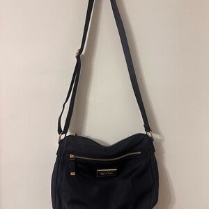 Calvin Klein Black Crossbody Shoulder Bag with Gold Hardware
